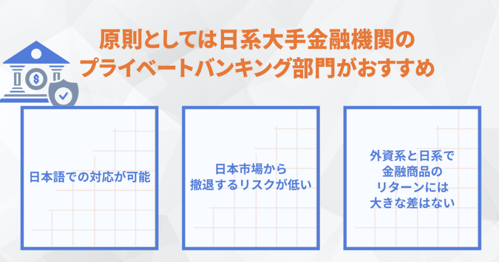 国内拠点のあるプライベートバンクを選ぶ理由