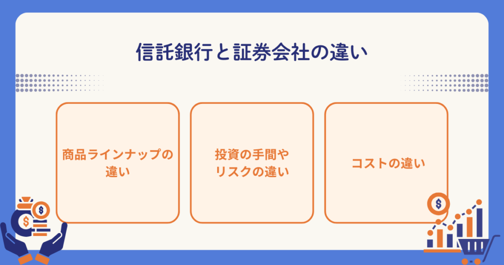 信託銀行と証券会社の違い
