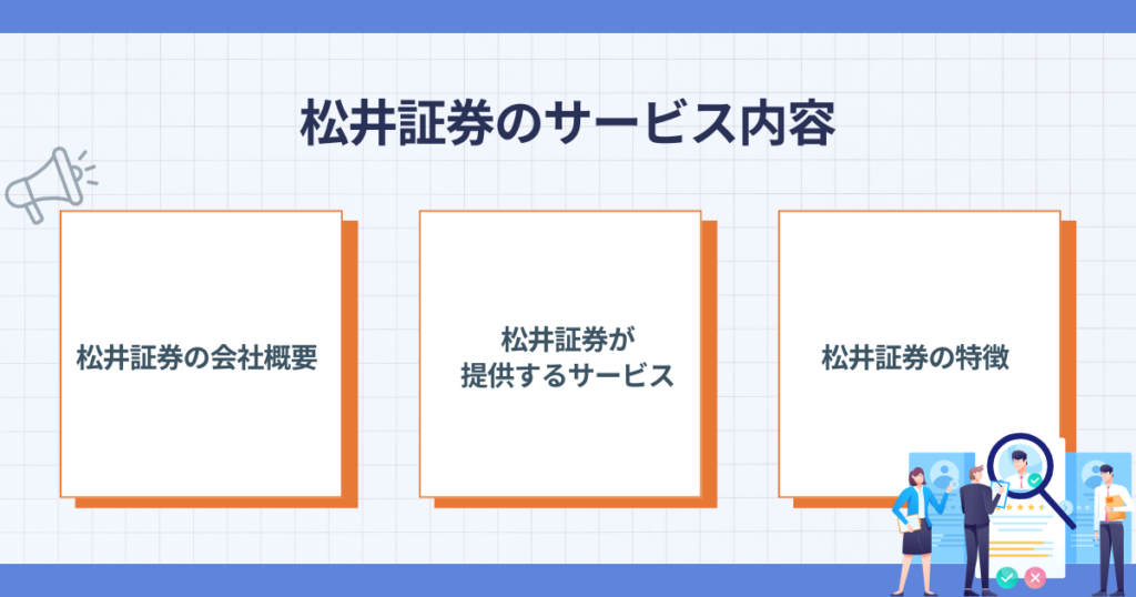 松井証券のサービス内容を解説するイメージ