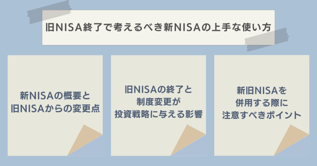 旧NISA終了で考えるべき新NISAの上手な使い方　資産運用ナビ