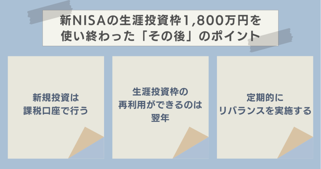 新NISAの生涯投資枠1,800万円を使い終わった「その後」のポイント　資産運用ナビ